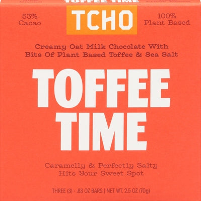 Tcho Chocolate Milk Chocolate Toffee Time Og2 10/2.1 oz [UNFI-CARLISLE #3196805 ] [ebt]