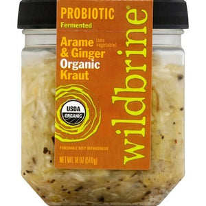 Wildbrine Sauerkraut Salad Arame (Sea Vegetable) & Ginger 6/18 OZ [UNFI #1883883] [ebt]