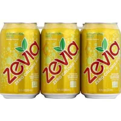 Zevia Soda Zero Calorie Lemon Lime Twist 4/6/12 OZ [UNFI #2980373] [ebt] T