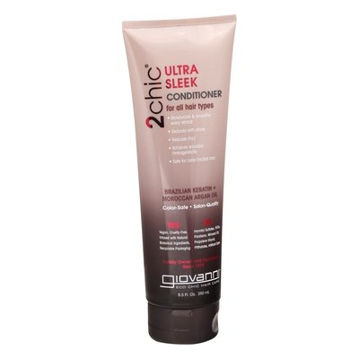 Giovanni Conditioner Brazilian Keratin + Moroccan Argan Oil Ultra Sleek 8.5 OZ [UNFI #1084524] T