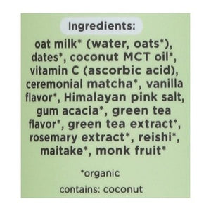 Pop & Bottle Oat Milk Latte Matcha Green Tea +Reishi & Maitake 12/8 OZ [UNFI #2781011] [ebt]