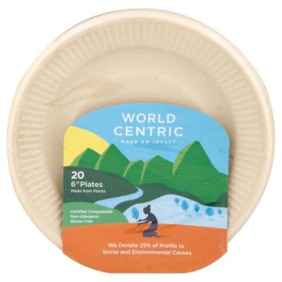 World Centric Plates 6 Inch 12/20 Ct [UNFI #0396549] T