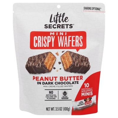 Little Secrets Crispy Wafers Peanut Butter In Dark Chocolate Mini 6/3.5 OZ [UNFI #2710549] [ebt]