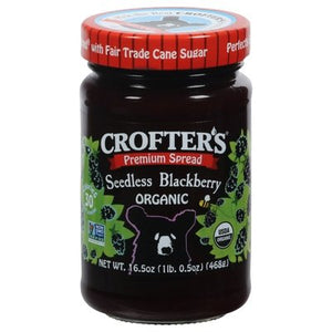 Crofters Premium Spread Organic Seedless Blackberry 6/16.5 OZ [UNFI #2271633] [ebt]