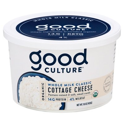 Good Culture Cottage Cheese Small Curd 4% Milkfat Organic Whole Milk Classic 6/16 OZ [UNFI #1984566] [ebt]