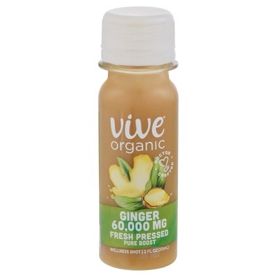 Vive Organic Wellness Shot Ginger 60 000 Mg 12/2 OZ [UNFI #2695781] [ebt] T