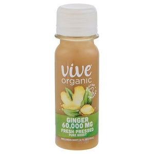 Vive Organic Wellness Shot Ginger 60 000 Mg 12/2 OZ [UNFI #2695781] [ebt] T
