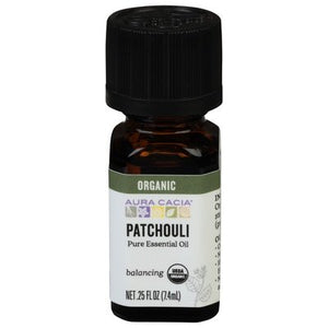 Aura Cacia Pure Essential Oil Organic Balancing Patchouli 1/.25 OZ [UNFI #325233] T