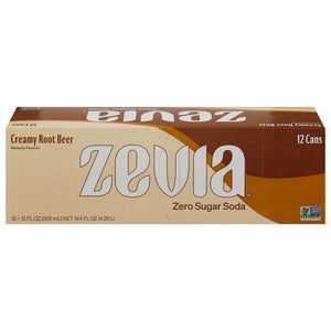 Zevia Soda Root Beer Creamy 2/12/12 OZ [UNFI #2892206] [ebt] T
