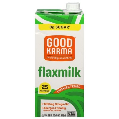 Good Karma Flaxmilk Unsweetened 6/32 OZ [UNFI #2679710] [ebt]