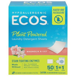 Ecosnext Laundry Detergent Sheets Plant Powered Magnolia & Lily 10/50 CT [UNFI #2535557] T