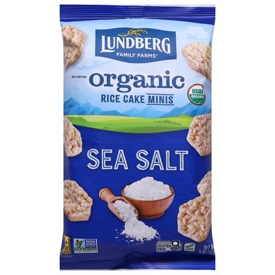 Lundberg Family Farms Rice Cake Organic Sea Salt Minis 6/5 OZ [UNFI #2539401] [ebt]