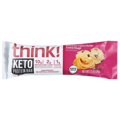 Think! Protein Bar Keto Chocolate Peanut Butter Cookie Dough 10/1.2 OZ [UNFI #2754158] [ebt]