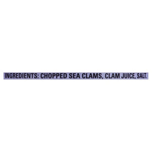 Natural Sea Wild Clams With Salt Chopped Hand-Packed 12/6.5 OZ [UNFI #0455816] [ebt]