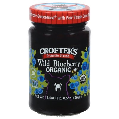 Crofters Premium Spread Organic Wild Blueberry 6/16.5 OZ [UNFI #2768729] [ebt]