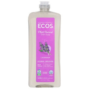 Ecos Dish Soap Lavender Hypoallergenic Plant Powered 6/25 OZ [UNFI #1023738] T