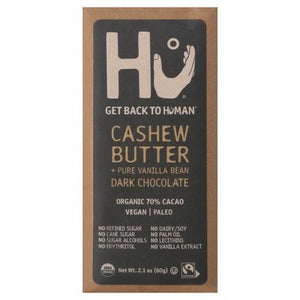 Hu Dark Chocolate Organic Cashew Butter + Pure Vanilla Bean 70% Cacao 12/2.1 OZ [UNFI #2739605] [ebt] T