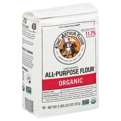 King Arthur Flour Flour All-Purpose Organic Unbleached 12/32 OZ [UNFI #0546051] [ebt]