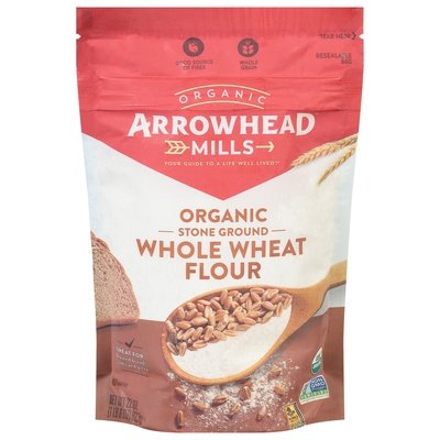 Arrowhead Mills Whole Wheat Flour Organic Stone Ground 6/22 OZ [UNFI #1839661] [ebt]