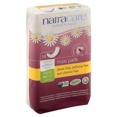 Natracare Maxi Pads Regular Normal 14 Ct [UNFI #0507749] T