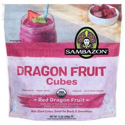 OG2 Sambazon Dragonfruit Cubes Red 8/12 OZ [UNFI  #0101568]