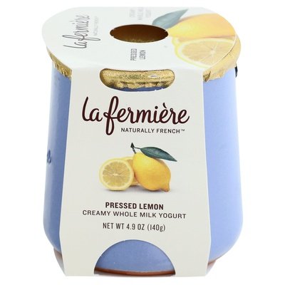 La Fermiere Yogurt Creamy Whole Milk Pressed Lemon 6/4.9 OZ [UNFI #2327815] [ebt]