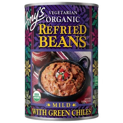 Amys Refried Beans Organic Mild 12/15.4Oz [UNFI #0319673] [ebt]