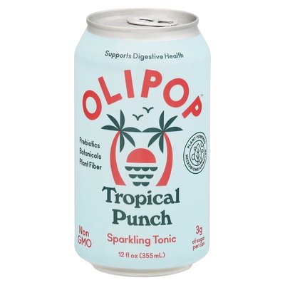 Olipop Sparkling Tonic Tropical Punch 12/12 OZ [UNFI #2813640] [ebt] T