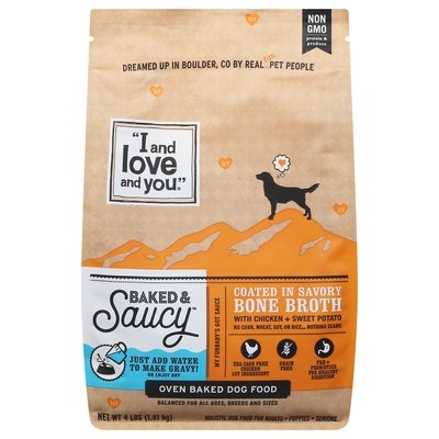 I And Love And You Dog Food Coated in Savory Bone Broth Oven Baked 4/4 LB [UNFI #02355352]