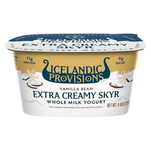Icelandic Provisions Skyr Vanilla Bean Extra Creamy 12/4.4 OZ [UNFI #2798700] [ebt]