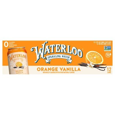 Waterloo Sparkling Water Orange Vanilla 2/12/12 OZ [UNFI #2929610] [ebt] T