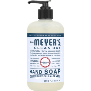 Mrs Meyers Clean Day Hand Soap Snowdrop Scent Limited Edition 6/12.5 OZ [UNFI #2598506] T