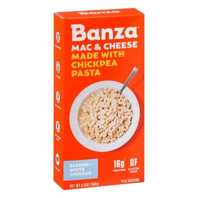 Banza Mac & Cheese Made With Chickpea Pasta Elbows + White Cheddar 6/5.5 OZ [UNFI #2347029] [ebt]
