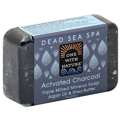 One With Nature Soap Triple Milled Mineral Activated Charcoal 7 OZ [UNFI #2637049] T