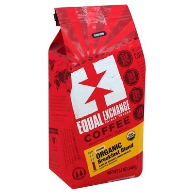 Equal Exchange Coffee Organic Ground Breakfast Blend 6/12 OZ [UNFI #303271] [ebt]