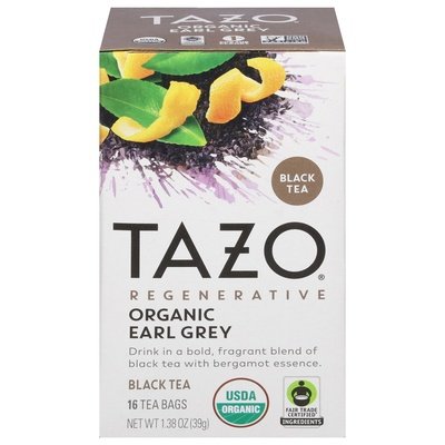 Tazo Black Tea Earl Grey Organic Tea Bags 6/16 BAG [UNFI #2997120] [ebt]