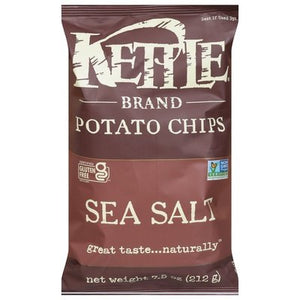Kettle Brand Potato Chips Sea Salt 12/7.5 OZ [UNFI #2895225] [ebt]