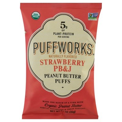Puffworks Peanut Butter Puffs Strawberry PB&J 6/1.2 OZ [UNFI #2778041] [ebt]