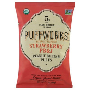 Puffworks Peanut Butter Puffs Strawberry PB&J 6/1.2 OZ [UNFI #2778041] [ebt]