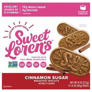 Sweet Lorens Breakfast Biscuits Cinnamon Sugar 6/8 OZ [UNFI #3011897] [ebt]