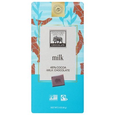 Endangered Species Chocolate Milk Chocolate 48% Cocoa 12/3 OZ [UNFI #105643] [ebt] T