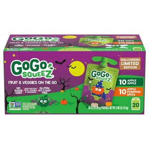 Gogo Squeez Fruit & Veggies Apple Pumpkin Spice/Apple Apple On the Go 2/20/3.2Z [UNFI #2982346] [ebt]