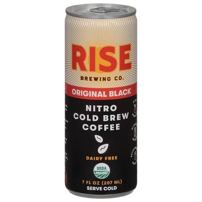 Rise Brewing Co  Coffee Dairy Free Nitro Cold Brew Original Black 12/7 OZ [UNFI #2379527] [ebt]