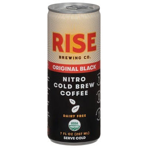 Rise Brewing Co  Coffee Dairy Free Nitro Cold Brew Original Black 12/7 OZ [UNFI #2379527] [ebt]
