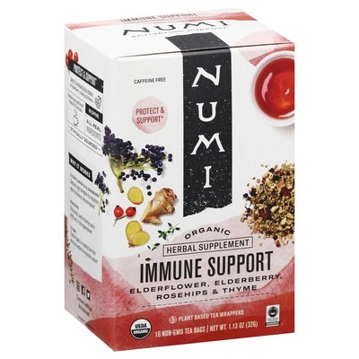 Numi Tea Herbal Supplement Organic Immune Support Tea Bags 6/16 BAG [UNFI #2666410] [ebt]