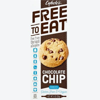 Cybeles Free To Eat Cookies Vegan & Gluten-Free Chocolate Chip 6/6 OZ [UNFI #1223353] [ebt]