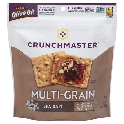 Crunchmaster Crackers Multi-Grain Sea Salt 12/4 OZ [UNFI #2371474] [ebt]