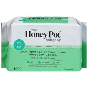 The Honey Pot Liners Herbal-Infused 100% Organic Cotton Cover Everyday 1/30 CT [UNFI #2713576] T