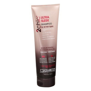 Giovanni Shampoo Ultra Sleek Brazillian Keratin + Moroccan Argan Oil 8.5 OZ [UNFI #1084516] T