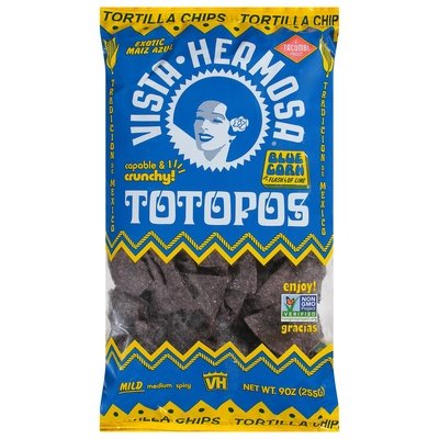 Vista Hermosa Tortilla Chips Blue Corn Mild 6/9 OZ [UNFI #2821338] [ebt]